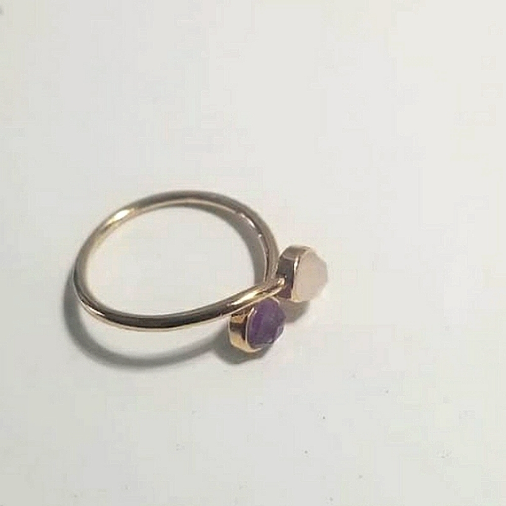 Amethyst Stone Crystal RING.🌴